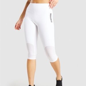Gymshark Cropped Leggings - White